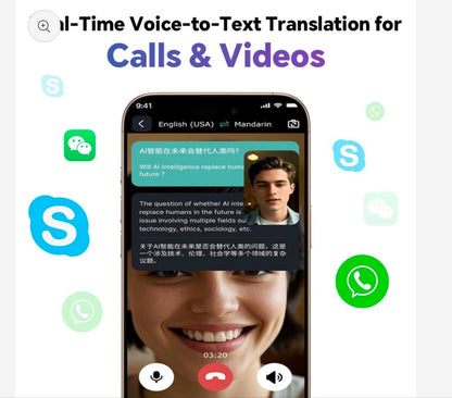 AI Real-Time Translator Earbuds – Instant Voice Translation in 100+ Languages
