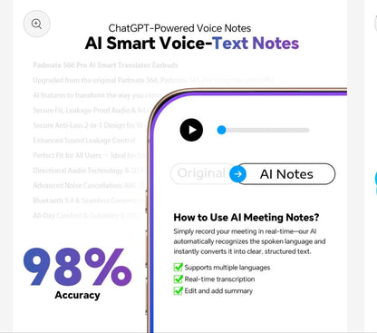 AI Real-Time Translator Earbuds – Instant Voice Translation in 100+ Languages