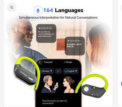 AI Real-Time Translator Earbuds – Instant Voice Translation in 100+ Languages